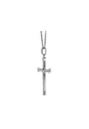 Diamond Cross in 18kt White Gold
