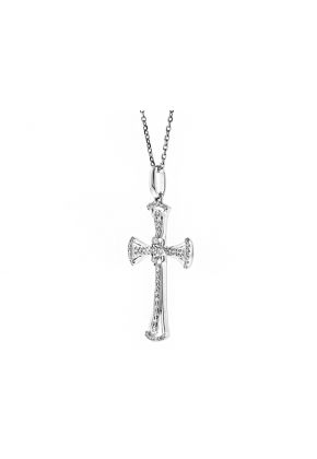 Diamond Cross in 18kt White Gold