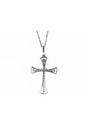 Diamond Cross in 18kt White Gold