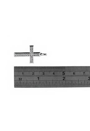 Diamond Cross in 18kt White Gold