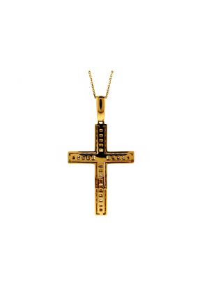 Diamond Cross in 18kt Yellow Gold