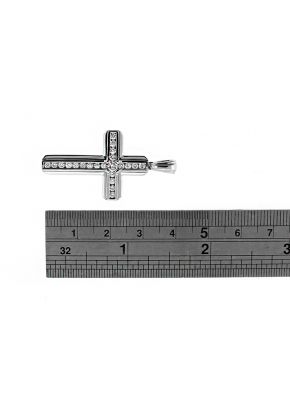 Diamond Cross in 18kt White Gold