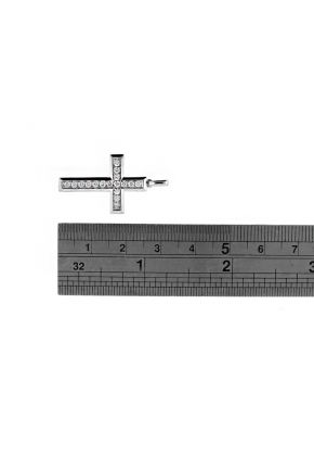 Diamond Cross in 18kt White Gold