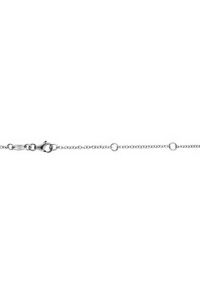Heart and Diamond Shape Small Diamond Clusters on a Chain Necklace in 18kt White Gold
