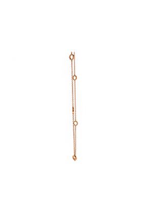 Diamond Open Circles on a Rose Gold Chain Necklace 18kt Gold
