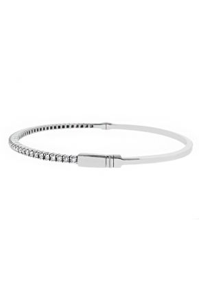 Diamond Bangle Bracelet in 18kt White Gold