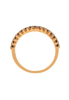 Single Row Prong Set Diamond Band in 18k Rose Gold