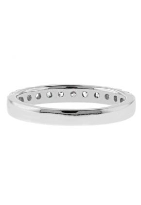 12 Straight Row Diamond Wedding Band in 18kt White Gold