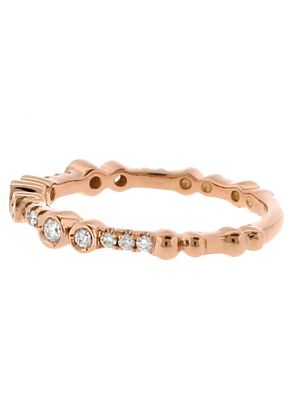 Stackable 18kt Rose Gold Ladies Diamond Ring