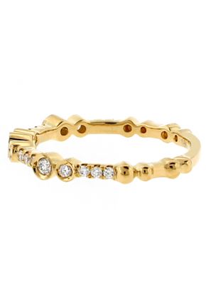 Stackable 18kt Yellow Gold Ladies Diamond Ring