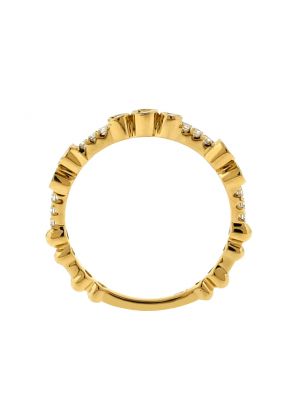 Stackable 18kt Yellow Gold Ladies Diamond Ring
