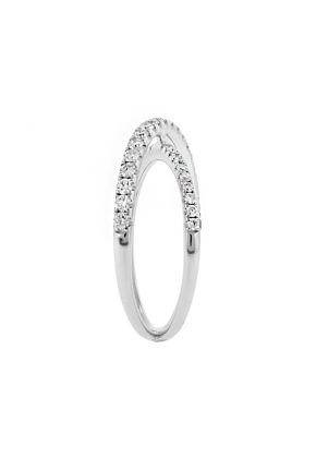 8.2mm Wide Diamond X Ring in 18kt White Gold