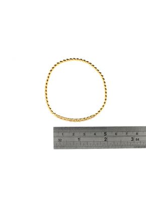 Handmade Flexible Diamond Bangle in 18kt Yellow Gold