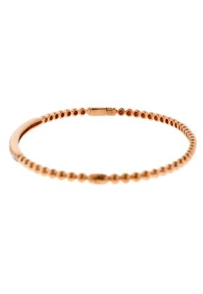 Ball and Bar Design Diamond Bangle in 18kt Rose Gold