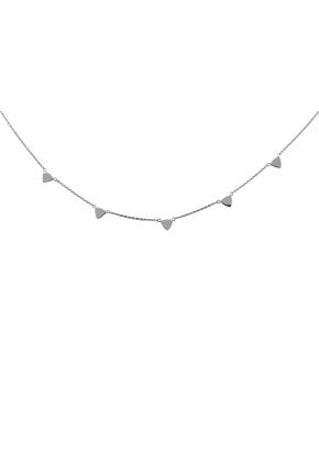 5 Diamond Triangle Clusters on Chain in 18kt White Gold