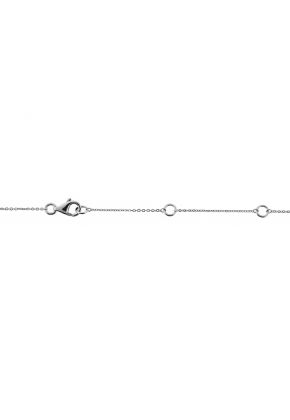 Diamond Curved Bar Necklace in 18kt White Gold