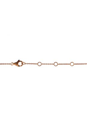 Tiny Diamond Solitaire with Halo 18kt Rose Gold Necklace