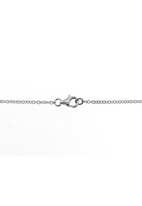 Ladies 18k White Gold Necklace with Diamonds Circles