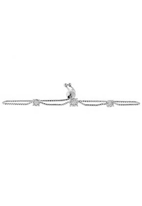 Bolo Bracelet with Diamonds in 18k White Gold