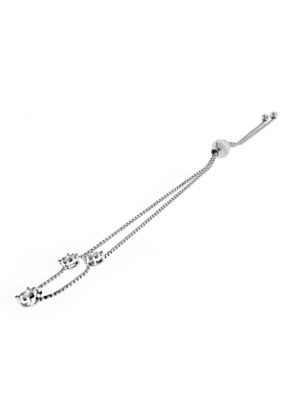 Bolo Bracelet with Diamonds in 18k White Gold