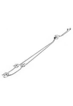 Bolo Bracelet with Diamonds in 18k White Gold