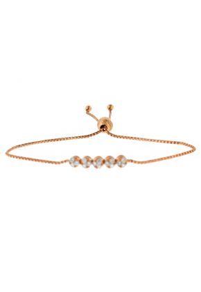 Bolo Bracelet with Diamonds in 18k Rose Gold