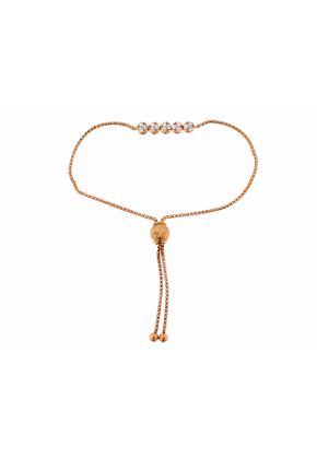 Bolo Bracelet with Diamonds in 18k Rose Gold