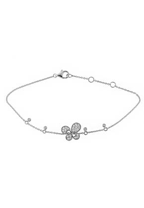 Butterfly Bracelet with Diamonds in 18k White Gold