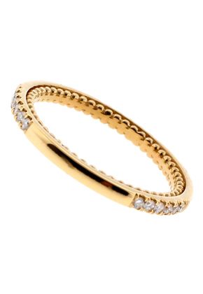 18k Yellow Gold Wedding / Anniversary Band with Diamonds