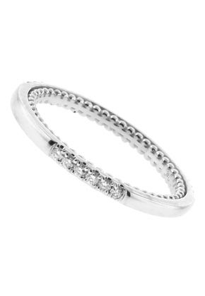 18k White Gold Wedding / Anniversary Band with Diamonds