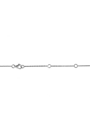 Tilted Arc Necklace with Graduating Diamonds in 18k White Gold