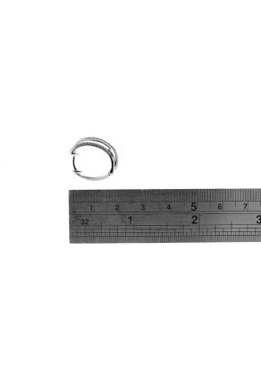 Crossover Style Huggie Earrings with Diamonds in 18k White Gold