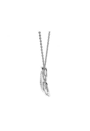 Intertwined Hearts Pendant with Diamonds in 18k White Gold