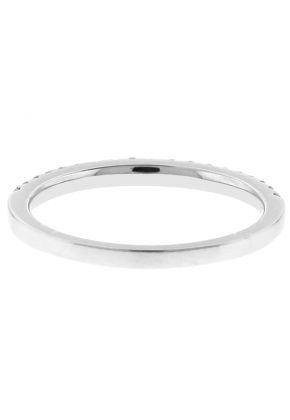 Single Row Wedding / Anniversary Band with Diamonds in 18k White Gold