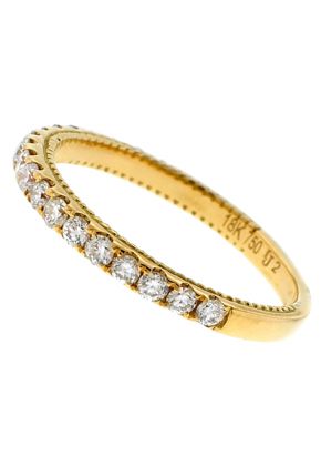 Single Row Wedding / Anniversary Band with Diamonds in 18k Yellow Gold