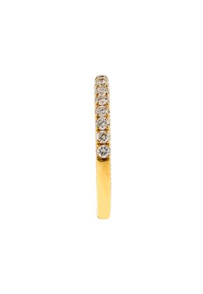 Single Row Wedding / Anniversary Band with Diamonds in 18k Yellow Gold