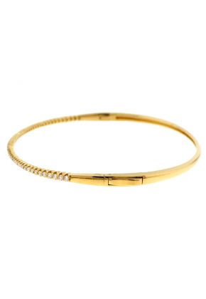 18k Yellow Gold Bangle with Diamonds