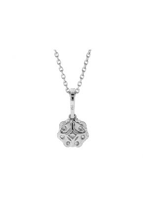 Dangling Diamond Pendant in 18k White Gold