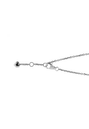 Interlocked Heart Necklace with Diamonds in 18k White Gold