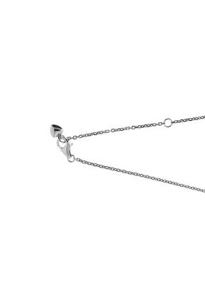 Interlocking Circle Necklace with Diamonds in 18k White Gold