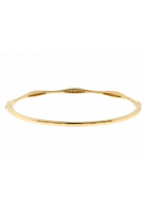 14k Yellow Gold Bangle with Graduating Diamonds