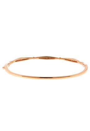 14k Rose Gold Bangle with Graduating Diamonds