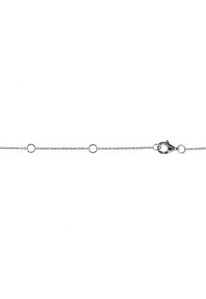 Double Layer Necklace with Vertical Bars of Diamonds in 14k White Gold
