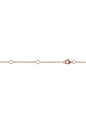 Double Layer Necklace with Vertical Bars of Diamonds in 14k Rose Gold