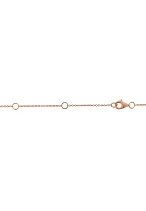 Double Layer Necklace with Burnish, Bezel, and Prong Set Diamonds in 14k Rose Gold