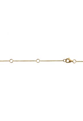 Double Layer Necklace with Burnish, Bezel, and Prong Set Diamonds in 14k Yellow Gold