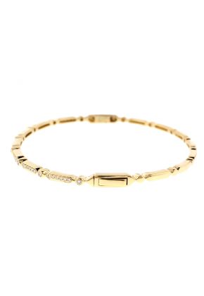 Diamond Bangle / Thin Bracelet - 14k Gold - Minimalist Jewelry