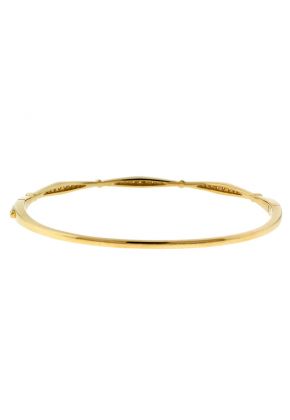 Thin Bracelet / Diamond Bangle in 14k Yellow Gold - Minimalist Jewelry