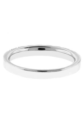 Diamond Wedding Band in 18k White Gold - 9 Stone - 3mm - Single Row