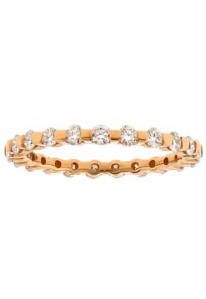 Ladies Eternity Band with Channel Set Diamonds in 18k Yellow Gold